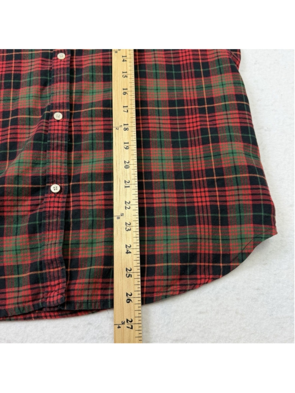Lauren Ralph Lauren Shirt Red Tartan Plaid Button Up XL Gingham Preppy Logo - Picture 8 of 9